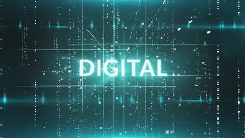 Abstract Digital Grid Lines Data Technology Background