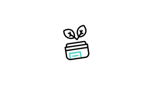 Credit Card Transforms into Growing Plant Icon Animation
