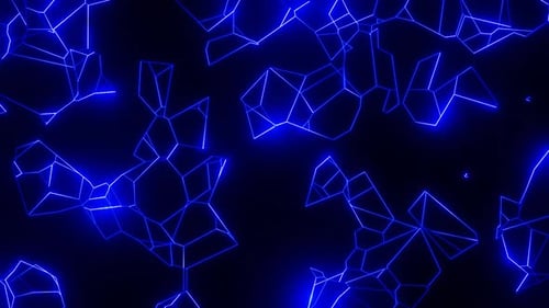 Blue Abstract Glowing Patterns Background Vj Loop Animation In HD