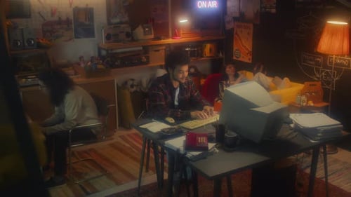 Young People In Garage Office