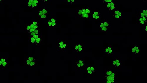 Clover Leaves On An Alpha Channel