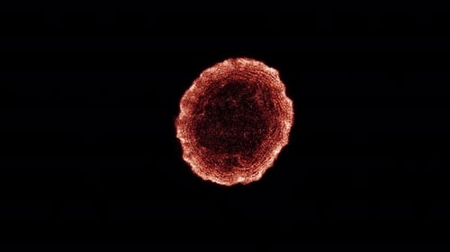 Abstract Glowing Particle Sphere Reveal Transition