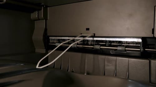 Copier printing of A4 paper in the office.