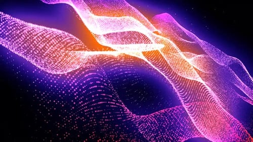 Abstract Particle Wave Digital Flow Background Loop