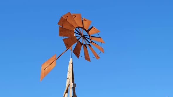 Determining the Direction of the Wind Using a Windmill, Nature Stock ...