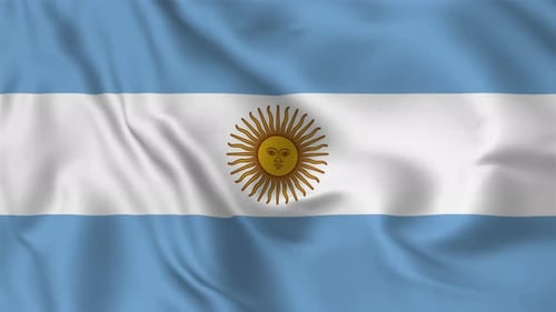 Realistic Argentina National Flag Waving Animation