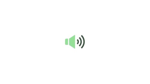 Flat Design Speaker Icon Sound Animation