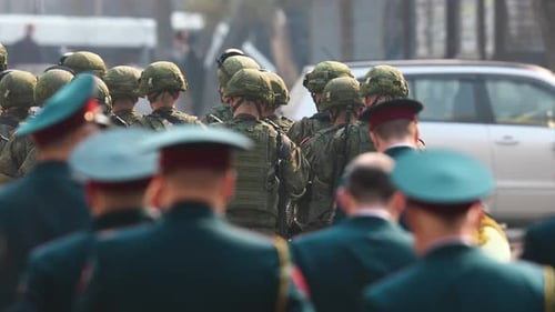 Bulletproof Helmet Russian Invasion Ukrainian Military Conflict War Parade