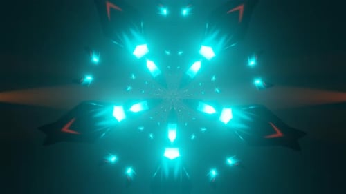 A Vibrant Rhythmic Neon Disco Pattern in a Seamless VJ Loop