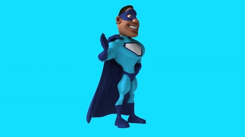 Fun 3D cartoon superhero (with alpha channel included)
