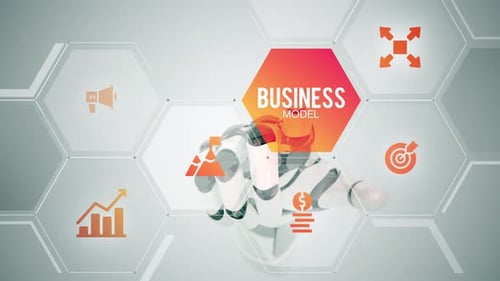 Business Model touch screen animation