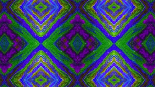 Vibrant Abstract Psychedelic Kaleidoscope Seamless Loop Background