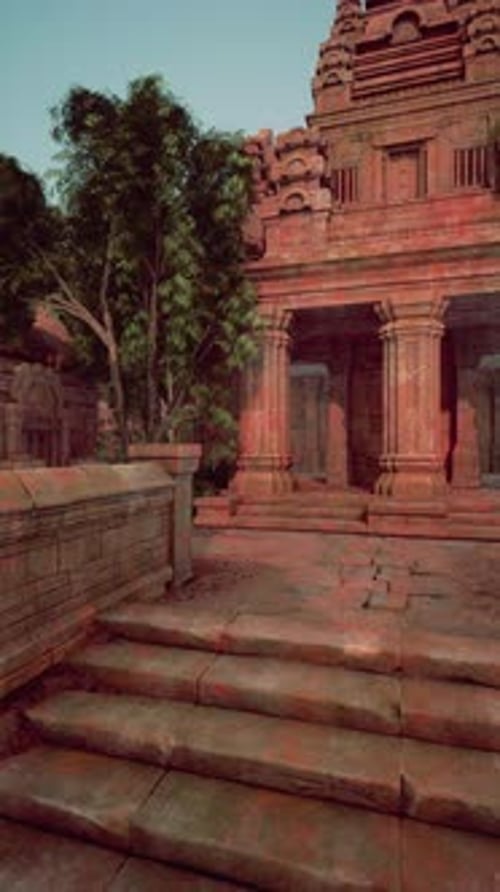 Ancien temple avec escaliers