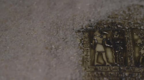 Ancient Metallic Artifact covered in Desert Sand