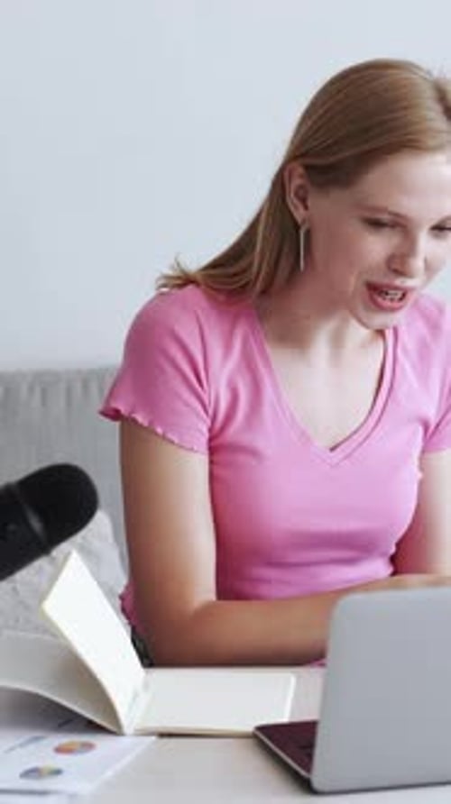 Woman Attending Video Call at Home