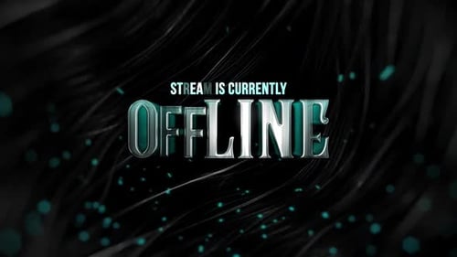 Livestreaming Offline In Metallic Title Style Animation Cyan Theme