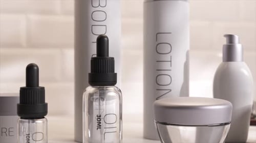 Elegant Cosmetic Product Packaging Showcase