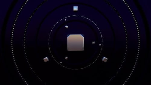 Abstract Cube Background Silber