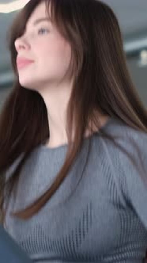 Slow Motion Woman Doing Cardio on Treadmill in Gym Active Lifestyle Sport Concept Vertical Video