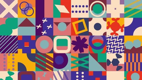 Animated Modern Geometric Pattern Abstract Background