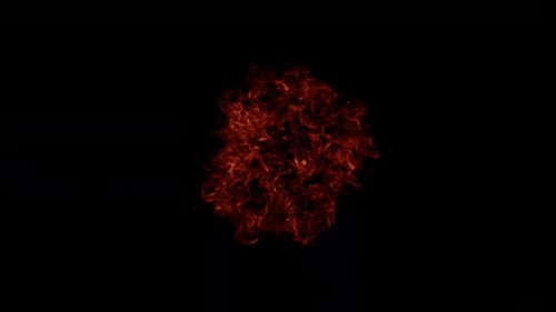 Dynamic Fire Burst Element with Alpha Channel