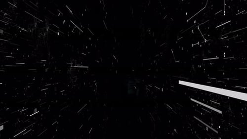 Futuristic Digital Tunnel Data Stream Background