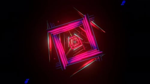 Visuais hipnóticos psicodélicos multicoloridos com elementos de ficção científica para apresentações de VJ