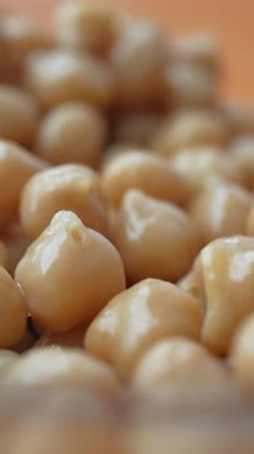 Close Up of Cooked Chickpeas