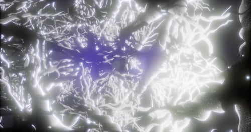 Intricate Web of Neurons Glowing in Dynamic Illumination
