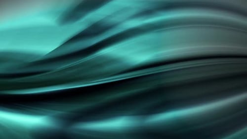Abstract Flowing Teal and Green Waves Motion Background