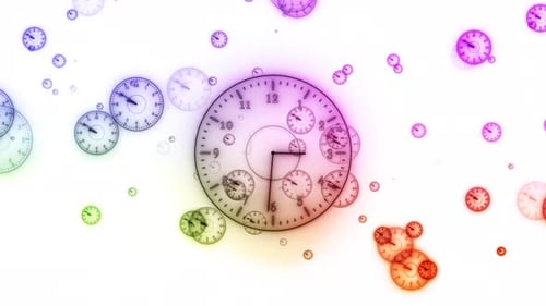 Bunte Verlaufsuhr isoliert weißer Hintergrund