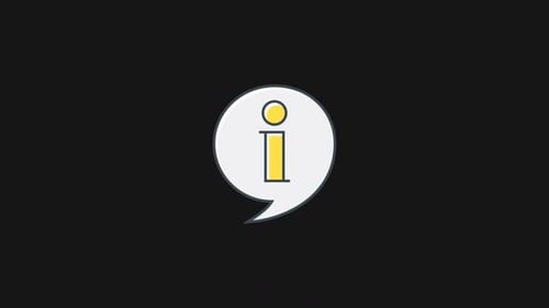 Modern Information Icon Speech Bubble Animation