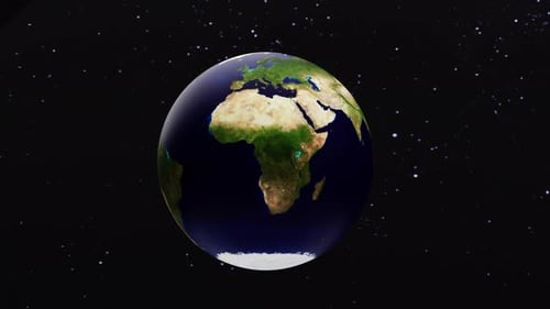 Animation de la boucle de la Terre dans le monde cinématographique