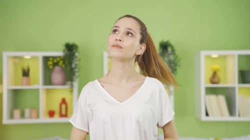 Woman Ponders Idea in Bright Home Interior