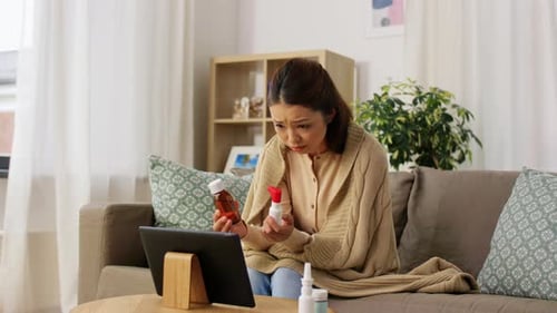 Woman Doing Online Doctor Consultation About Medication