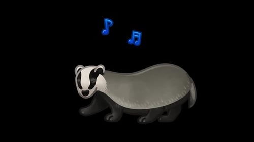 Animiertes Emoji mit Dachs