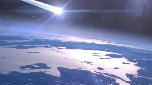 Dramatic Meteor Approaching Earth from Space