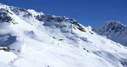 El fuerte de la Redoute en ruinas. Zona de esquí, La Rosiere, les Eucherts, departamento
de Saboya, Francia
