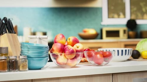 Luxury Kitchen with Modern Furniture and Elegant Decorations
