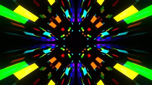 Movement Of Multicolor Colored Lines Background Vj Loop In 4K