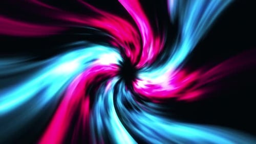 Abstract Neon Swirling Vortex Tunnel Background Animation