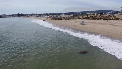 Aerial View of Santa Cruz Beach Boardwalk