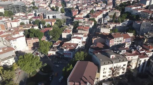 approaching the street in the crowded city