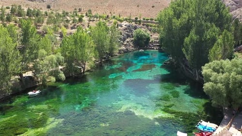 Aerial View Of People Boating On The Lake And Spending Time By The Lake 2