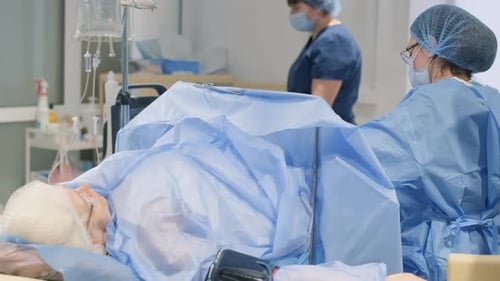 The Medical Team During an Operation in the Operating Room
