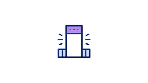 Animated Electric Fuse Icon Signaling Power or Overload