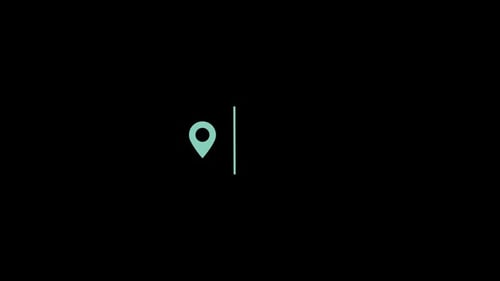 Minimalist Location Pin Icon Reveal Animation
