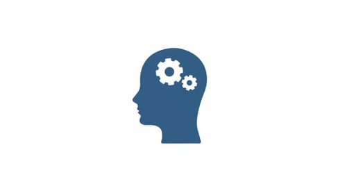 4k Thinking Process. Mind Management Icon Animation Video