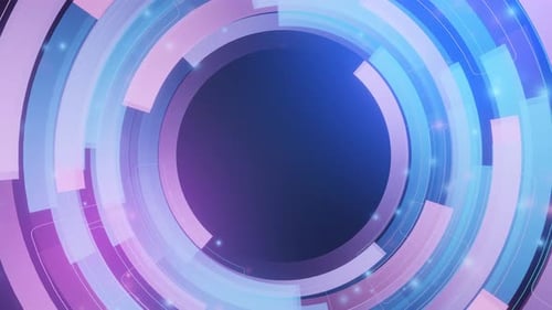 Futuristic Circular Geometric Digital Art