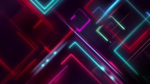 Abstract Tech Neon Background V1